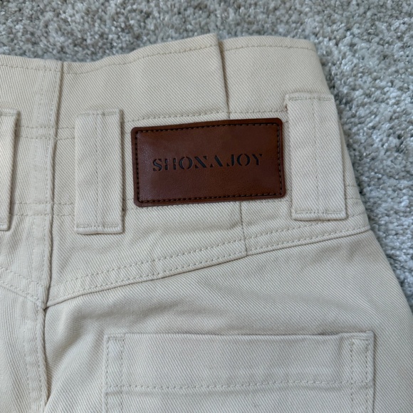 Shona Joy | high waist button up denim | cream | size 2 - Picture 5 of 5